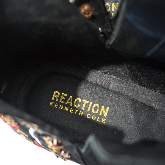 KENNETH COLE REACTION | BLACK EMBELLISHED ANKLE BOOTS - Picture 6 of 7